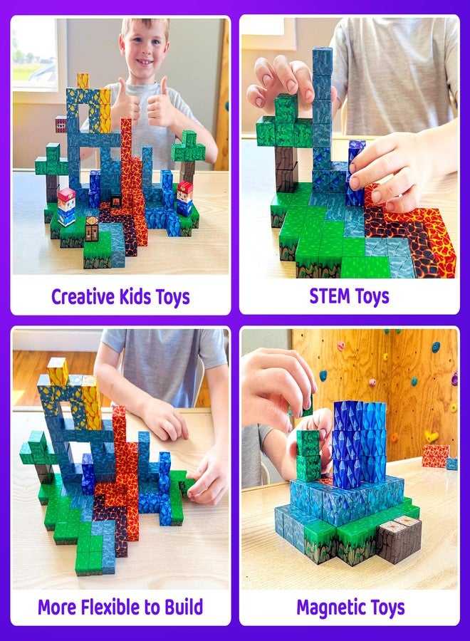 Toyvimo Magnetic Blocks 100PCS Kids Toys Magnetic Building Blocks Sensory Stem Boys Toys Ages 3-5 4-6 5-7 Classroom Must Haves 3 4 5 6 7 8 9 10 Year Old Boy Birthday Gifts - Image 3